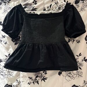 Old Navy Black Off-Shoulder Blouse